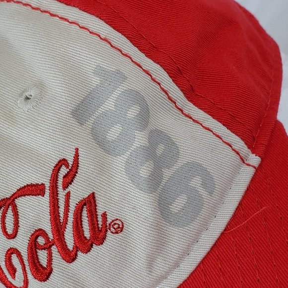 Coca Cola Trucker Hat Snapback Baseball Vintage 1886 red white - Picture 3 of 10